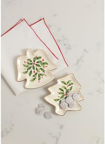 Lenox 879592 Holiday Tree Shaped Party Plate