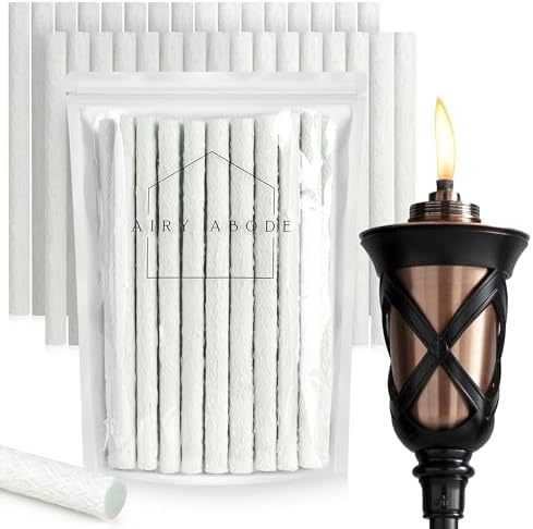 Replacement Lantern Wicks for Tiki Torches - Set of 32 1