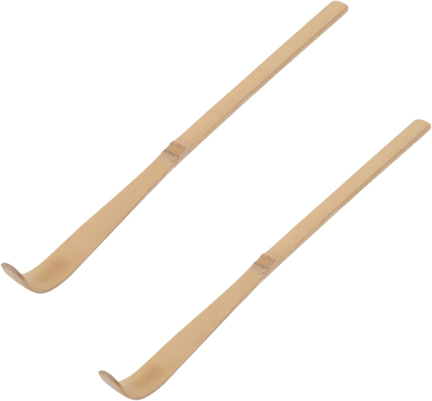 2Pcs Brown Japanese Bamboo Matcha Scoop Tea Ceremony and Coffee Accessories