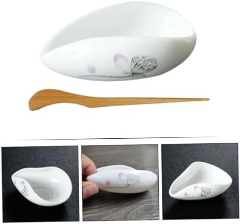 LIFKOME Tea Leaf Spoon Ceramic Scoop for Coffee Beans