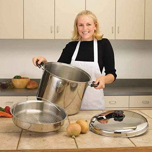 Precise Heat 30 Quart Waterless Stockpot with Steamer Basket