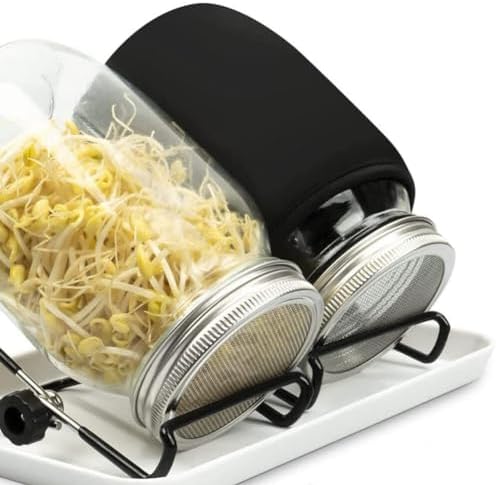 POPETPOP 8pcs Mason Jar Light Sleeve for Sprouting