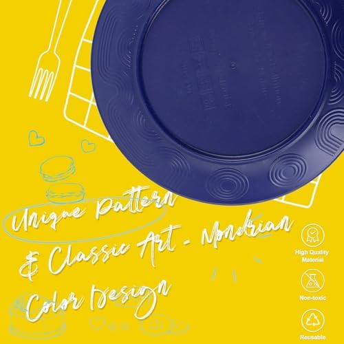 Homienly Wheat Straw Dinner Plates 10 Inch Set of 8