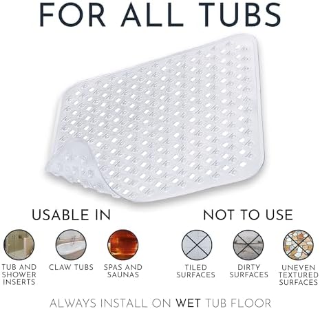 Homerella Anti Slip Shower Mat 21x21 Inch