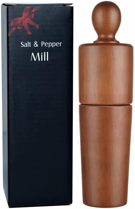 Premium Oak Wood Salt Pepper Grinder Set 1