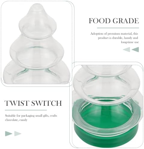 6Pcs Christmas Tree Candy Bottles for Holiday Treats