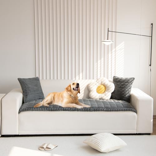 Non-Slip Fuzzy Pet Couch Covers for Large Dogs