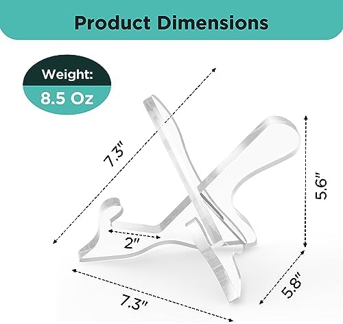Acrylic Cookbook Stand for Kitchen Counter Clear