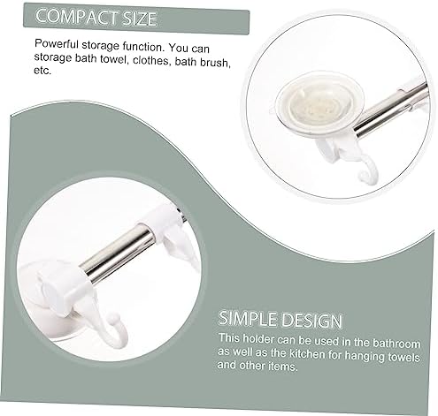 HOMSFOU Stainless Steel Suction Cup Towel Rack