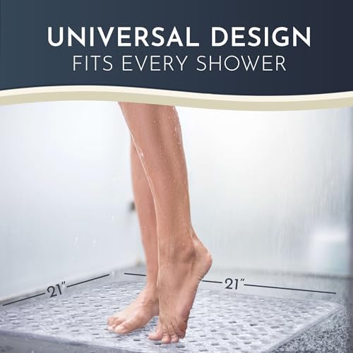 Homerella Anti Slip Shower Mat 21x21 Inch
