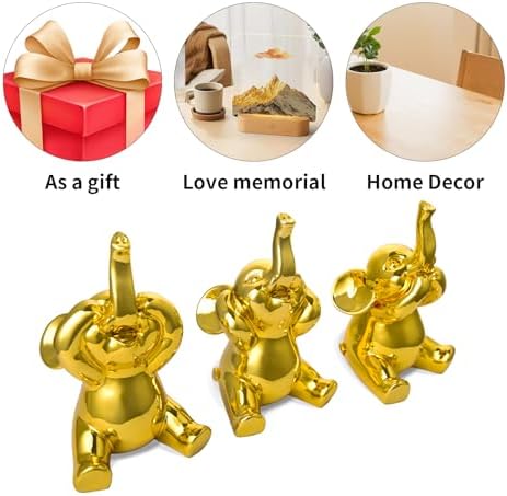Cute Small Set of 3 Elephant Statues Home Decor