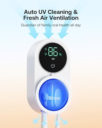 Bitvae Toothbrush Cleaner With LED Display Wall Mount Holder