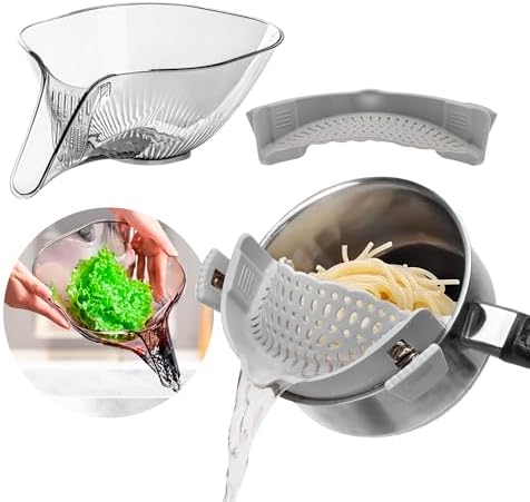 Silicone Strainer Set with Drain Basket and Vegetable Washer Black