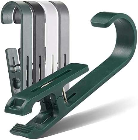 8 Pcs Large Clothes Pins Towel Clips with S Hooks