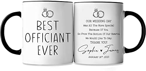 Personalized Best Officiant Ever Coffee Mug - Custom Wedding Gift
