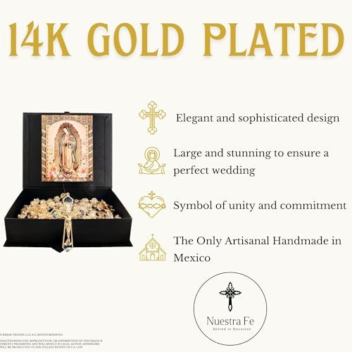 Cuitxi Wedding Lasso with Jesus and Virgen de Guadalupe - Premium Gift Box