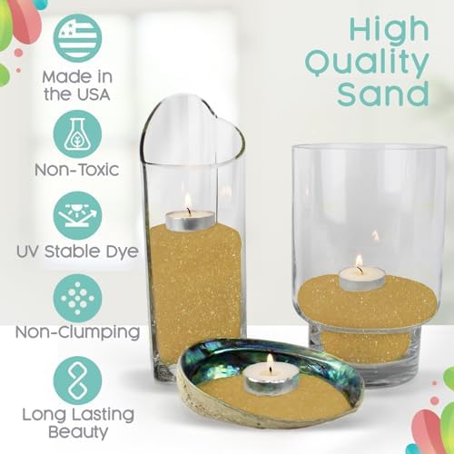 Gold Shimmer Unity Sand for Weddings and Decor
