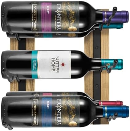 Sorbus Wall Mounted Wine Rack Stemware Set