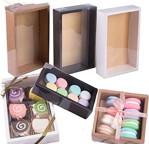 10 Pcs Kraft Gift Box With Clear PVC Window