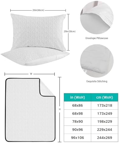 TocaHome Summer Quilt Twin XL Set with 2 Pillowcases