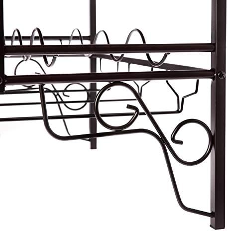 Home Zone Living Wine Rack - Freestanding Countertop Storage for 6 Bottles