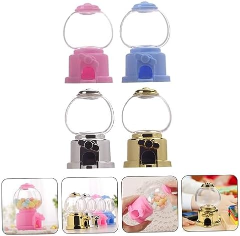 4pcs Manual Gumball Machine Candy Dispenser for Parties and Events