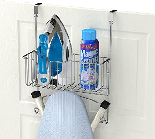 Simple Houseware Ironing Board Holder with Chrome Finish