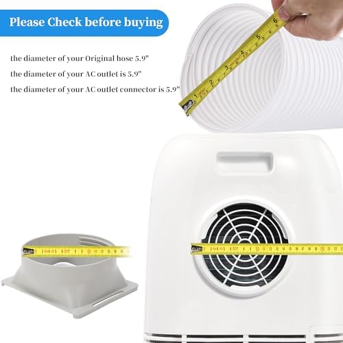 80 Inch Portable AC Exhaust Hose with Steel Wire