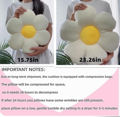 Cute Daisy Throw Pillow 196 Inch Flower Shaped Decorative Cushion