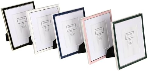 8x10 Gold Metal Edge Frames Set of 2 with Easel