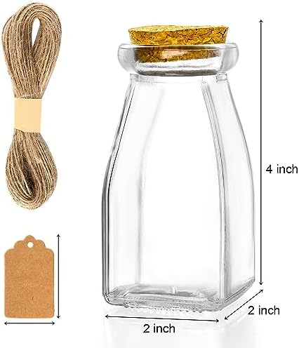 Yarlung 30 Pack Glass Favor Jars with Cork Lids
