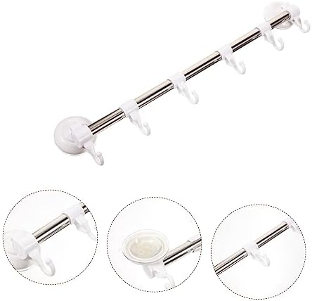 HOMSFOU Stainless Steel Suction Cup Towel Rack