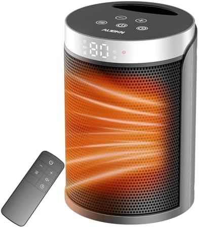 AUBKN 1500W Electric Space Heater with Remote Control and Thermostat