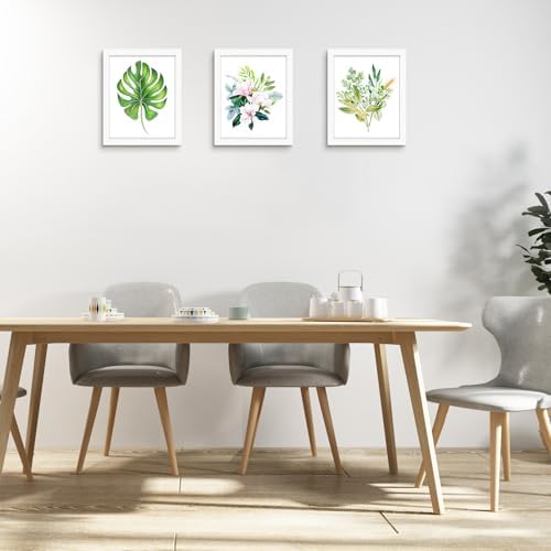 Golden State Art 8x10 White Wooden Picture Frame with Tempered Glass 5 Packs