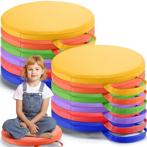 Suzile 12 Pcs Round Floor Cushions for Kids