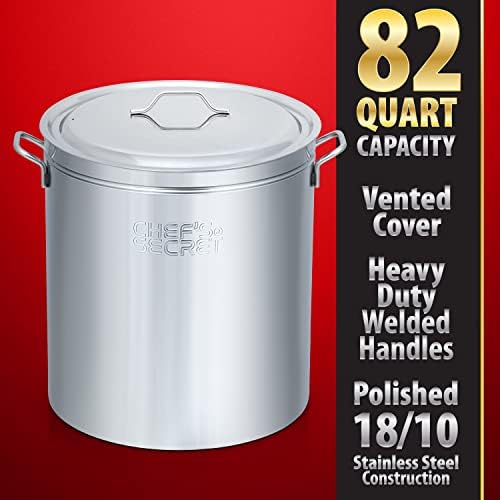 Chefs Secret 82 Quart Stockpot with Basket