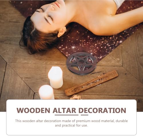 VOSAREA Pentagram Wooden Mat Wall Sign