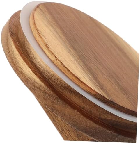 SHOWERORO Wide Mouth Mason Jars with Wooden Lid