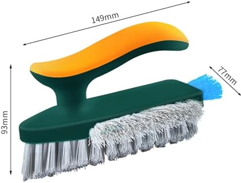 Multi Functional Gap Cleaning Brush with V-Shaped Head and Silicone Scraper