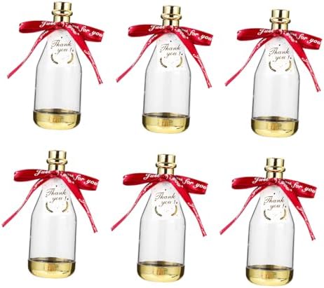 PRETYZOOM 6pc Bottle Shaped Candy Containers for Wedding and Party