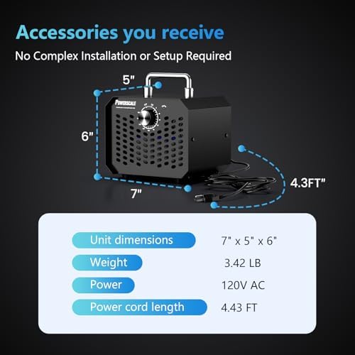 PowerScale Ozone Generator 60000 mg H Black