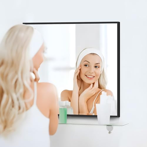 COFENY 30x30 Inch Wall Bathroom Mirror with Metal Frame