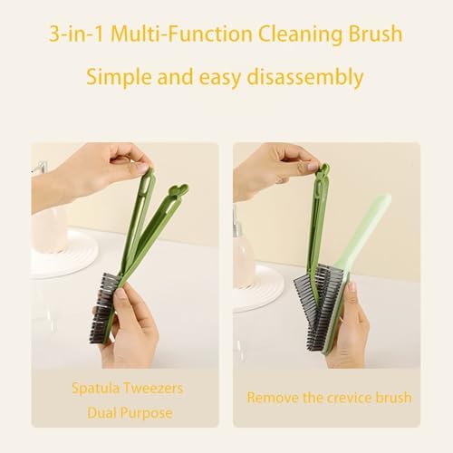 3 in 1 Multifunctional Crevice Cleaning Brush - Green