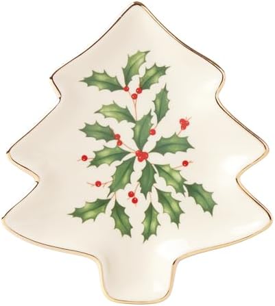 Lenox 879592 Holiday Tree Shaped Party Plate
