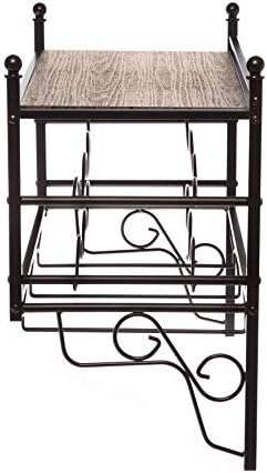 Home Zone Living Wine Rack - Freestanding Countertop Storage for 6 Bottles