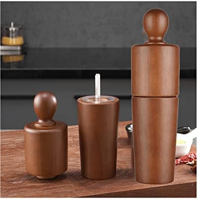 Premium Oak Wood Salt Pepper Grinder Set 1