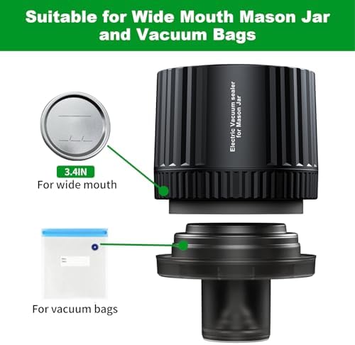 LYCHL 2 in 1 Electric Vacuum Sealer Kit for Mason Jars