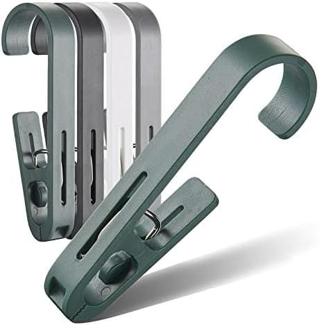 8 Pcs Large Clothes Pins Towel Clips with S Hooks