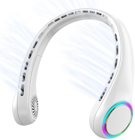 GULAKI Portable Neck Fan with 3 Speeds and 64 Cool Lights