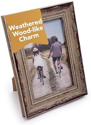 Weathered Picture Frame 4x6 Taupe Wall or Tabletop